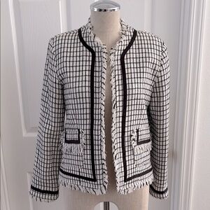Black/White “Chanel Like” Tweed Jacket size 0
